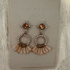 Gold and Brown Earrings